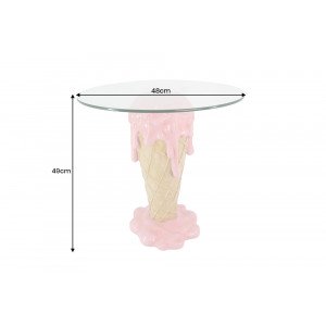 ICE CREAM modern dohányzóasztal - 48cm INVICTA