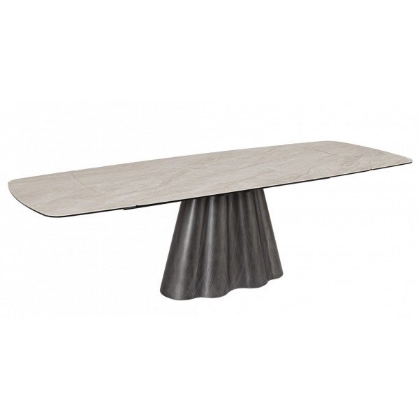 MARMINO design kerámia bővíthető étkezőasztal - 180-260cm - ezüst