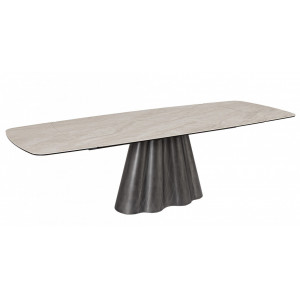 MARMINO design kerámia bővíthető étkezőasztal - 180-260cm - ezüst BIZZOTTO