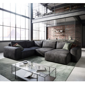 URBANO modern ülőgarnitúra - antracit - 300cm