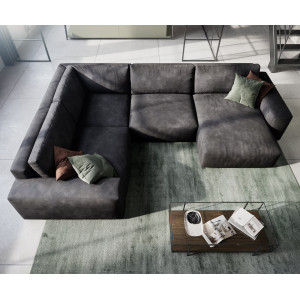 URBANO modern ülőgarnitúra - antracit - 300cm DELIFE