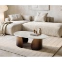 MARVINIA prémium márvány dohányzóasztal -  arany