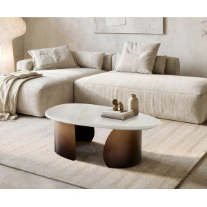 MARVINIA prémium márvány dohányzóasztal -  arany