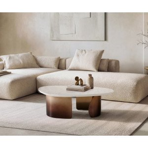 MARVINIA prémium márvány dohányzóasztal -  arany bútor