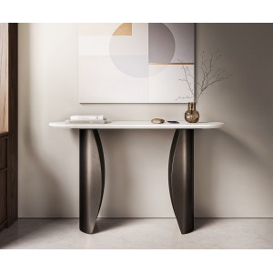 FUSIONA prémium márvány konzolasztal - fekete