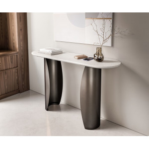 FUSIONA prémium márvány konzolasztal - fekete DELIFE