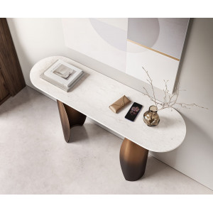 FUSIONA prémium márvány konzolasztal - arany