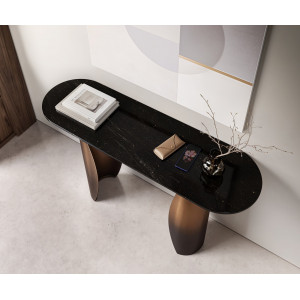 FUSIONA DARK prémium márvány konzolasztal - arany