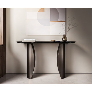 FUSIONA DARK prémium márvány konzolasztal - fekete