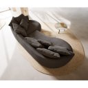 COLMAN modern kanapé - szürke bouclé - 328cm