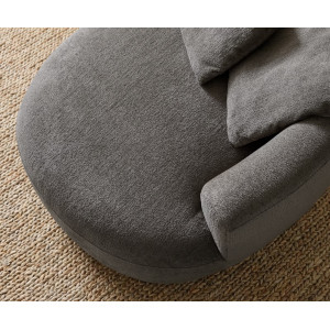 COLMAN modern kanapé - szürke bouclé - 328cm