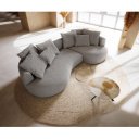 COLMAN modern kanapé - szürke - 328cm