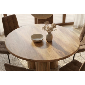 ART DECO kerek mangófa étkezőasztal - 140cm