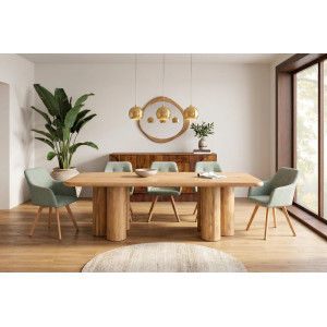 ART DECO kerek mangófa étkezőasztal - 140cm - Másolat