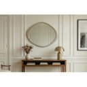 ORGANIC modern tükör - 90cm - beige/rózsaszín