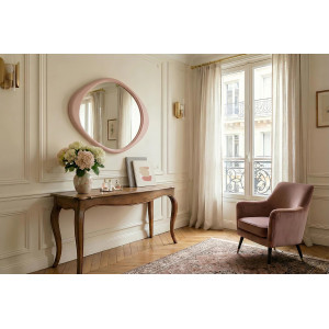 ORGANIC modern tükör - 90cm - beige/rózsaszín