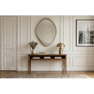 ORGANIC modern tükör - 90cm - beige/rózsaszín