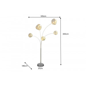 LIQUID DIAMOND design állólámpa - 200cm - arany