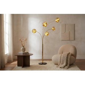 LIQUID DIAMOND design állólámpa - 200cm - arany INVICTA