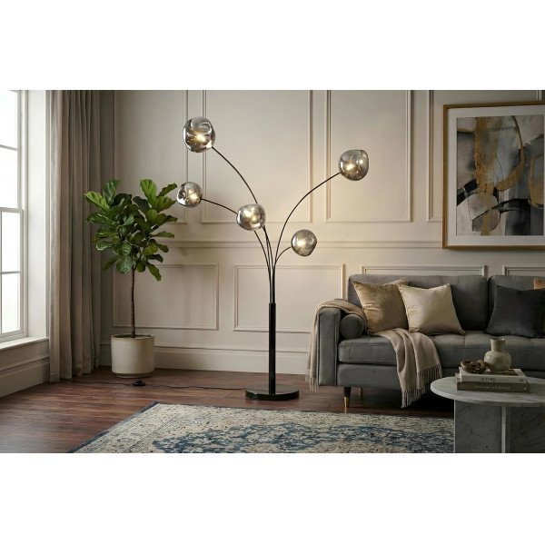 LIQUID DIAMOND design állólámpa - 200cm - ezüst