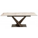 MARBEL design kerámia bővíthető étkezőasztal - 160-200cm - barna