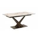 MARBEL design kerámia bővíthető étkezőasztal - 160-200cm - barna