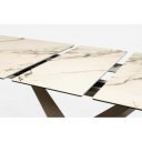 MARBEL design kerámia bővíthető étkezőasztal - 160-200cm - barna