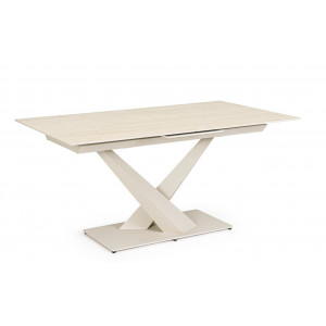MARBEL design kerámia bővíthető étkezőasztal - 160-200cm - beige