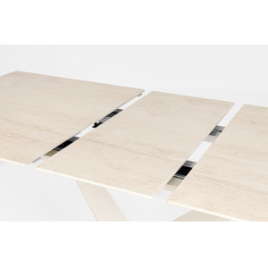 MARBEL design kerámia bővíthető étkezőasztal - 160-200cm - beige
