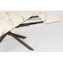 MINERAL design kerámia bővíthető étkezőasztal - 160-240cm - barna