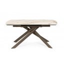 MINERAL design kerámia bővíthető étkezőasztal - 160-240cm - barna