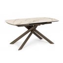 MINERAL design kerámia bővíthető étkezőasztal - 160-240cm - barna