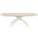 MINERAL design kerámia bővíthető étkezőasztal - 160-240cm - beige