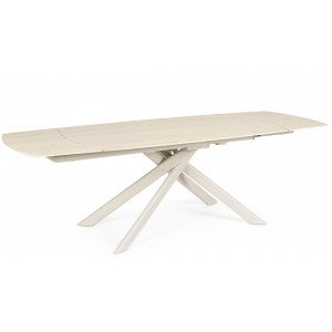 MINERAL design kerámia bővíthető étkezőasztal - 160-240cm - beige BIZZOTTO