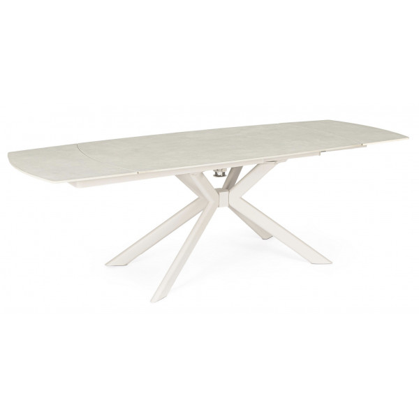 TERRIN design kerámia bővíthető étkezőasztal - 160-240cm - beige