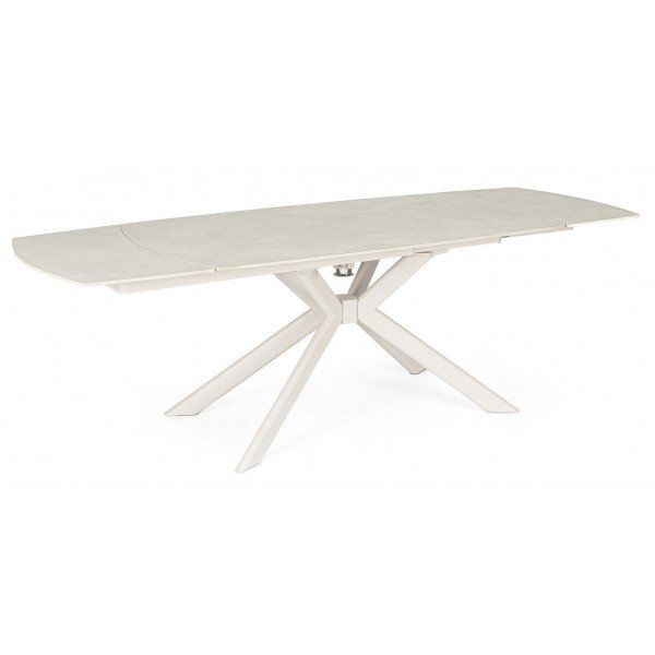 TERRIN design kerámia bővíthető étkezőasztal - 160-240cm - beige