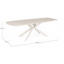 TERRIN design kerámia bővíthető étkezőasztal - 160-240cm - beige