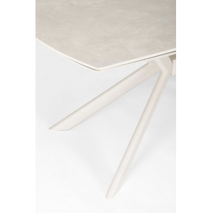 TERRIN design kerámia bővíthető étkezőasztal - 160-240cm - beige