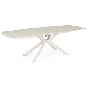 TERRIN design kerámia bővíthető étkezőasztal - 160-240cm - beige BIZZOTTO