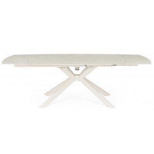 TERRIN design kerámia bővíthető étkezőasztal - 160-240cm - beige BIZZOTTO