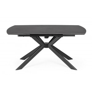 TERRIN design kerámia bővíthető étkezőasztal - 160-240cm - fekete