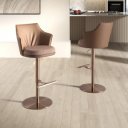 GAUDI prémium bárszék - barna/rosegold