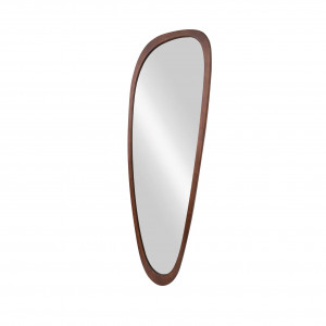 WAVE modern fali tükör 122 cm – dióbarna INVICTA