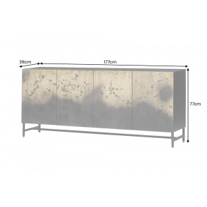 OXID design mangófa komód - 177cm