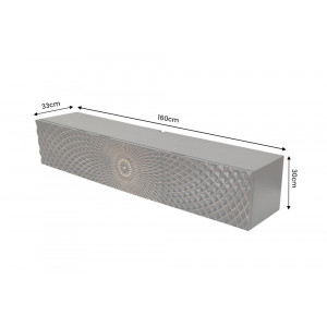 ILLUSION design mangófa fali Tv-szekrény - 160cm