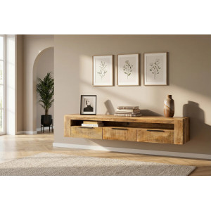 IRON CRAFT mangófa fali TV-szekrény - 160cm