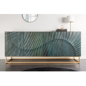 SCORPION exkluzív mangófa komód - 177cm - türkiz INVICTA