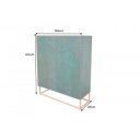 SCORPION exkluzív mangófa komód - 120cm - türkiz