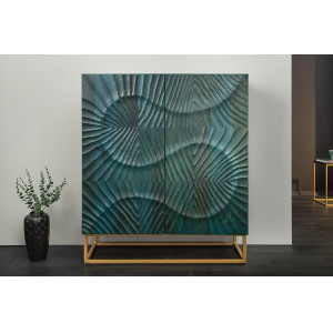 SCORPION exkluzív mangófa komód - 120cm - türkiz