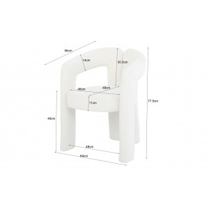 CHARM design szék - fehér